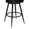 Armen Living Justin 26" Counter Height Swivel Vintage Black Faux Leather Bar Stool with Black Metal Legs LCJTBABLVB26 - alternate 4